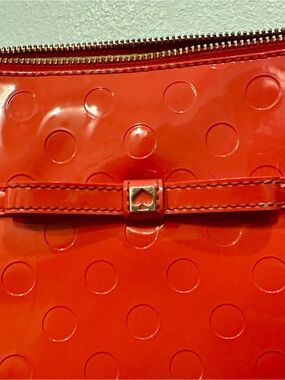 Kate Spade New York Red Patent Polka Dot Tote